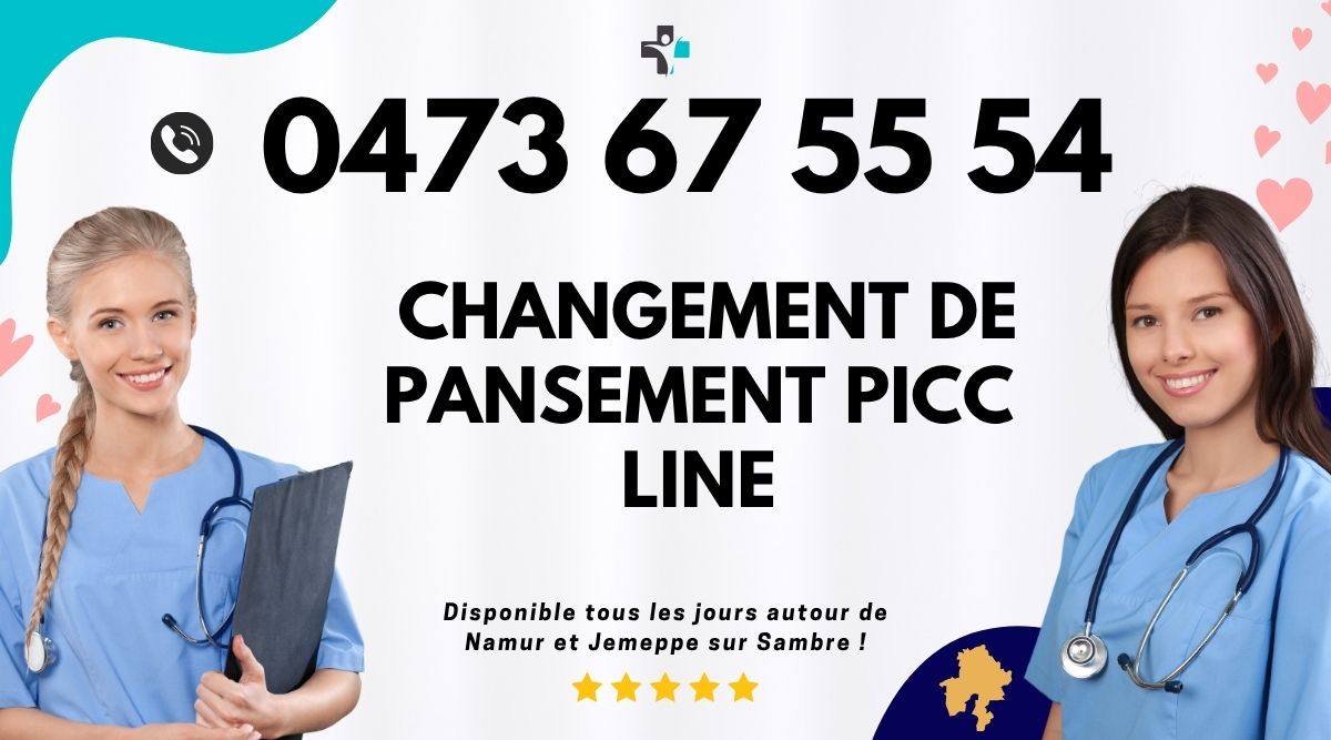 Changement de pansement PICC line